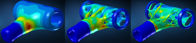 Iterationsschritte einer Topologieoptimierung (nach Mussehl et. al)